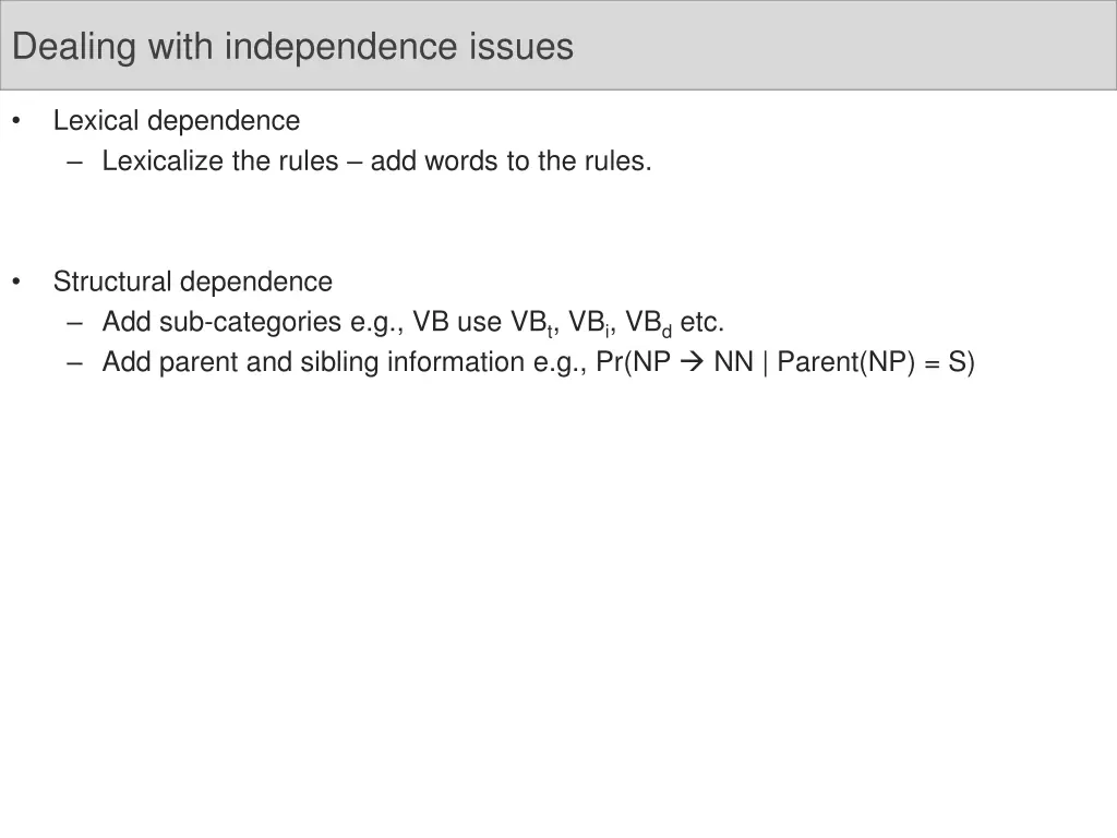 dealing with independence issues