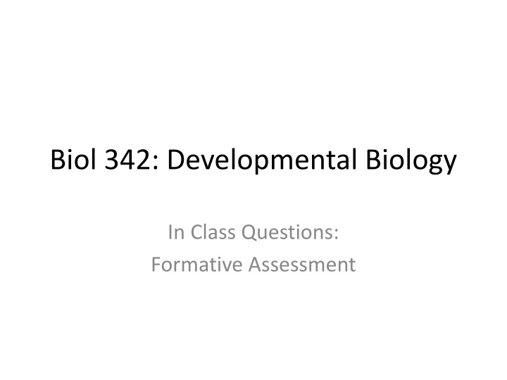 biol 342 developmental biology
