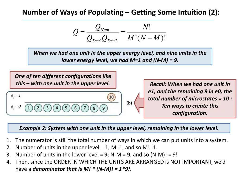 number of ways of populating getting some 1