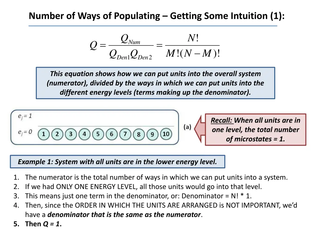 number of ways of populating getting some