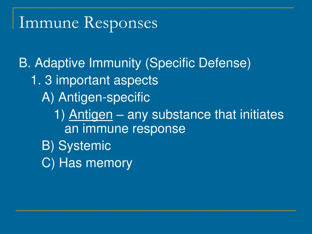 immune responses 12