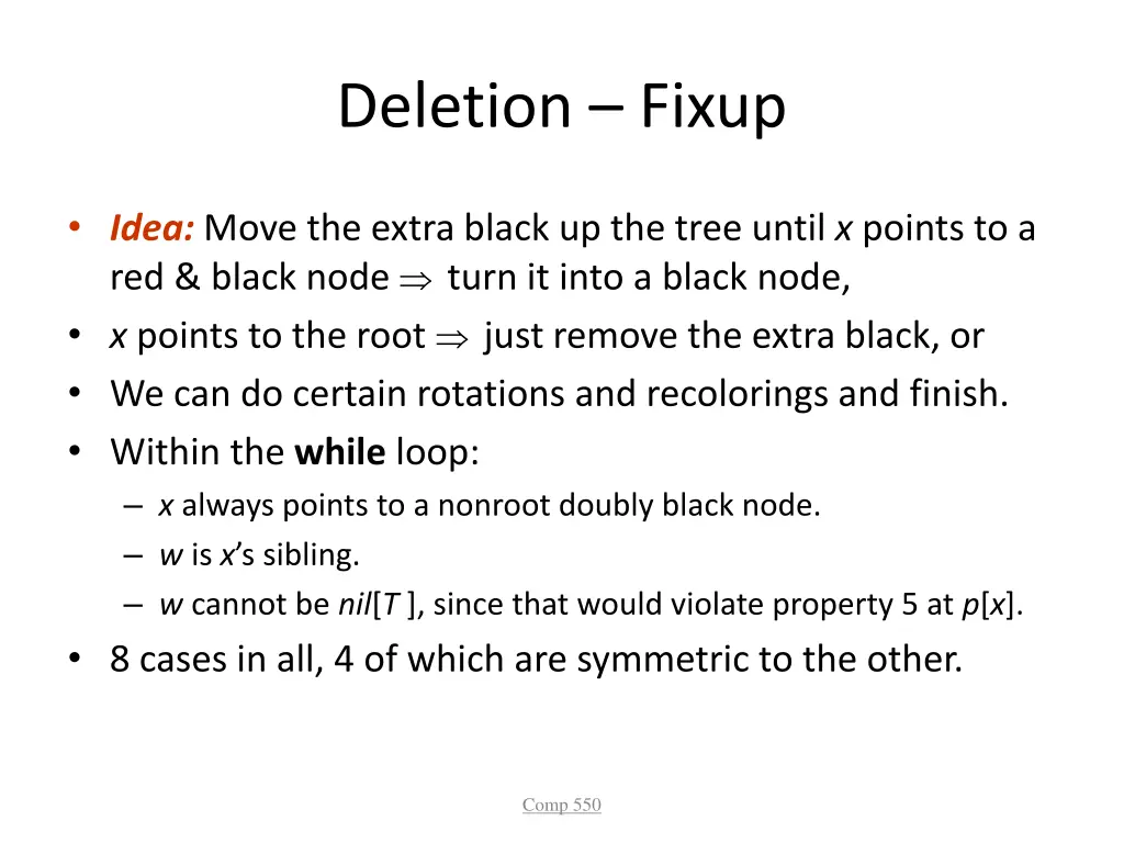deletion fixup 1
