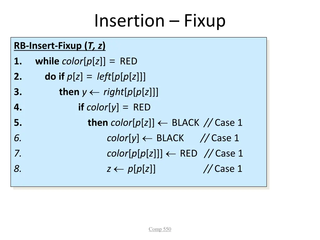 insertion fixup 1