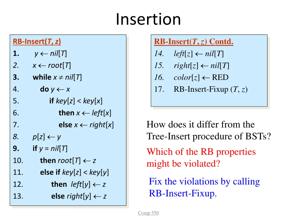 insertion