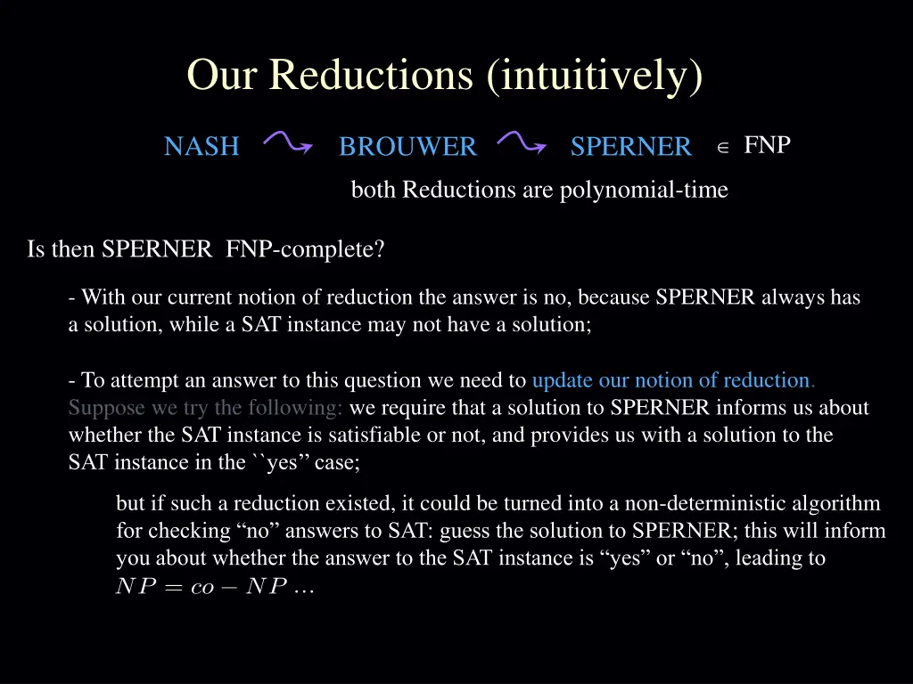 our reductions intuitively
