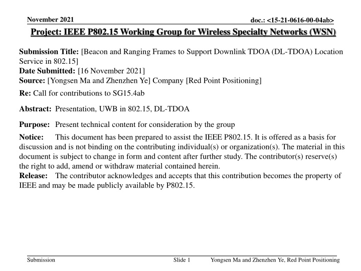 november 2021 project ieee p802 15 working group