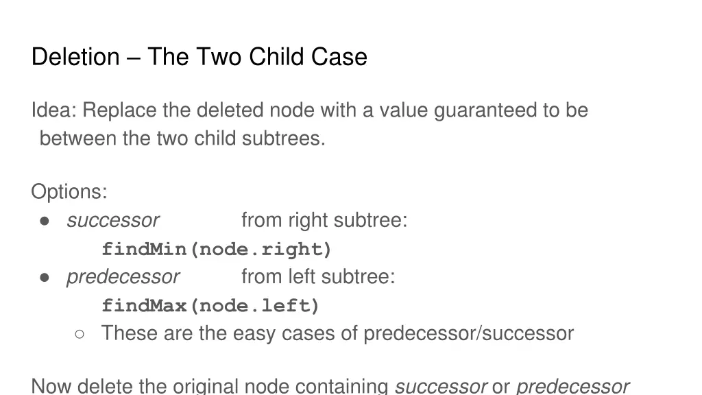 deletion the two child case 1