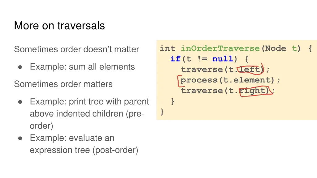 more on traversals