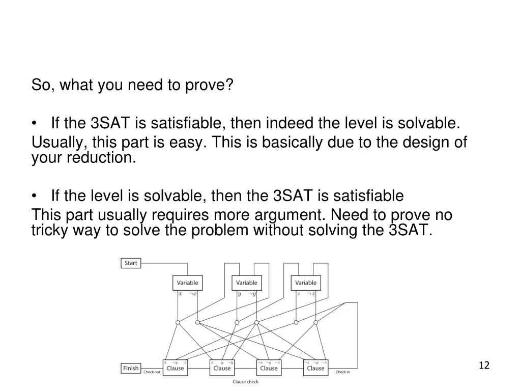so what you need to prove