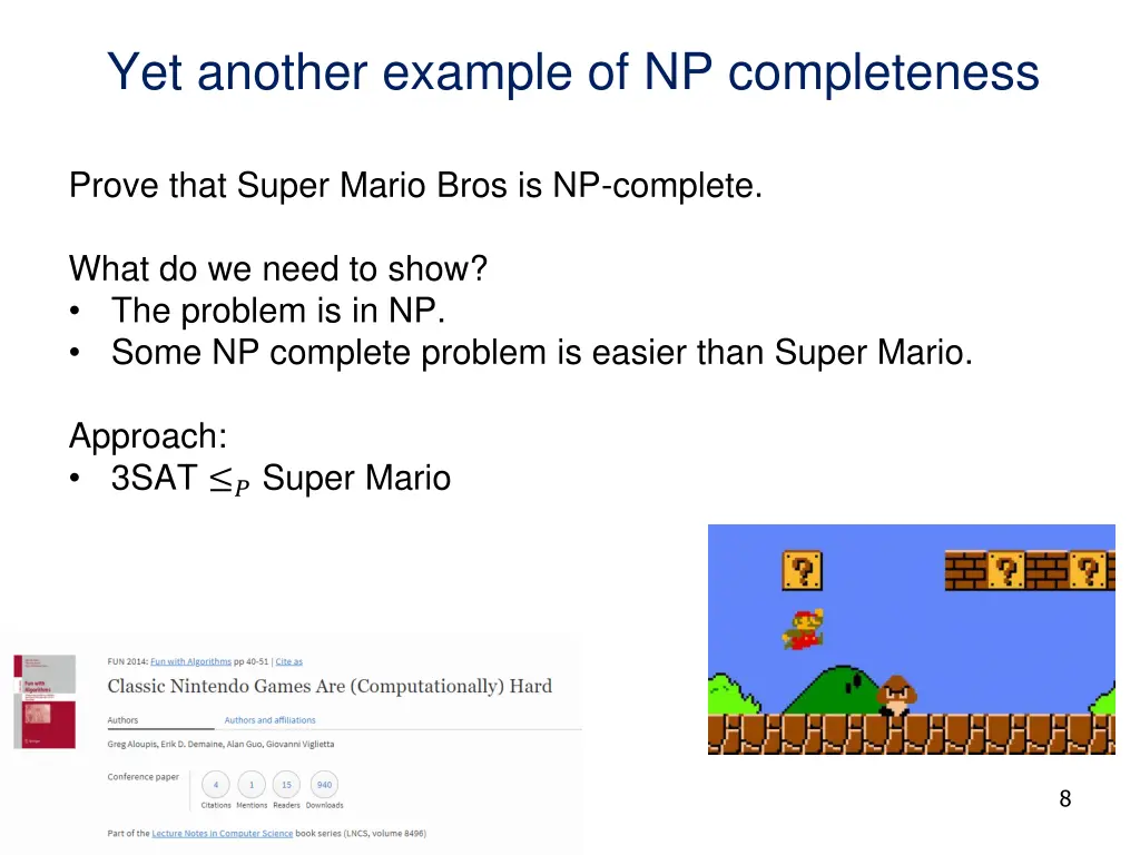 yet another example of np completeness