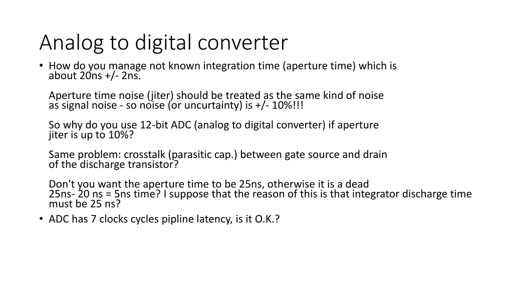 analog to digital converter how do you manage