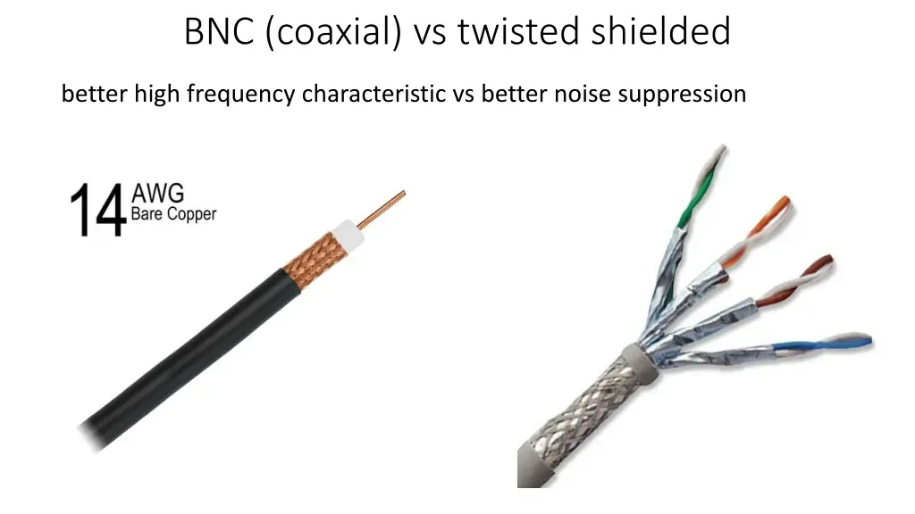 bnc coaxial vs twisted shielded