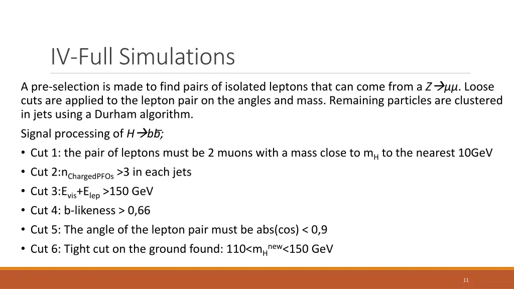 iv full simulations