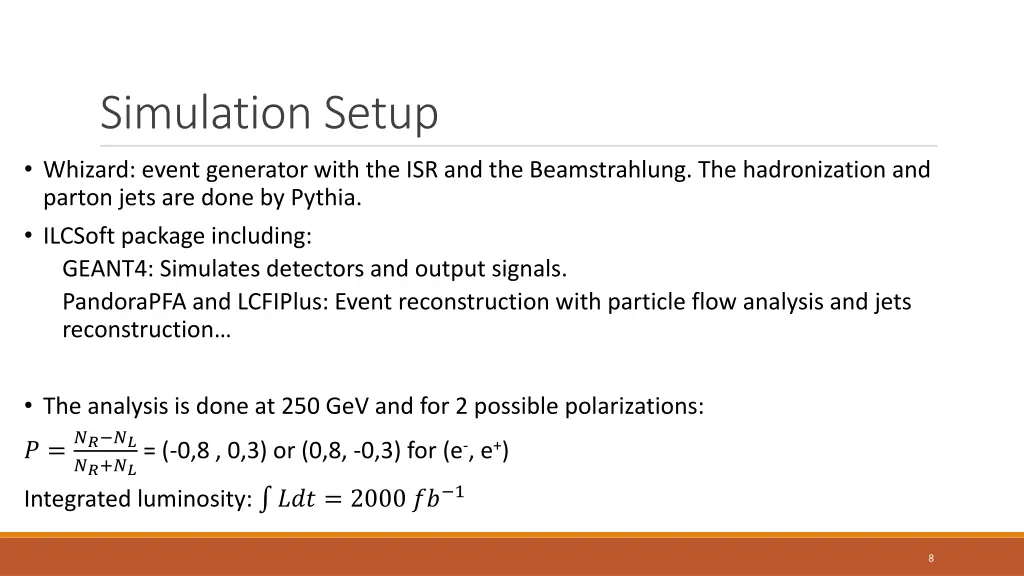 simulation setup