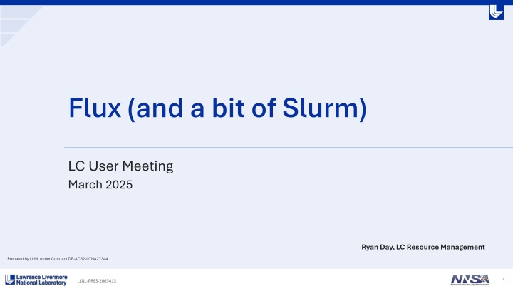 flux and a bit of slurm