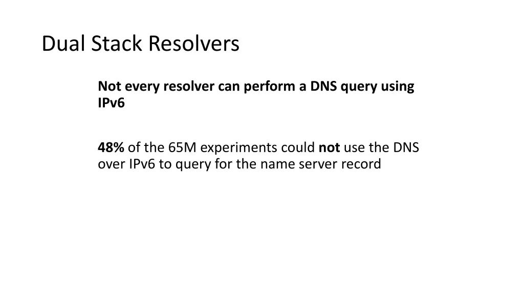 dual stack resolvers