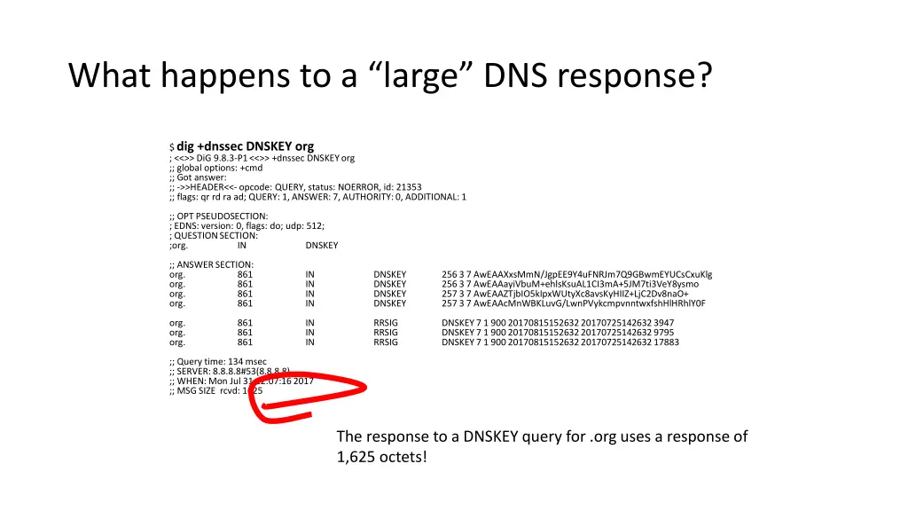 what happens to a large dns response 2