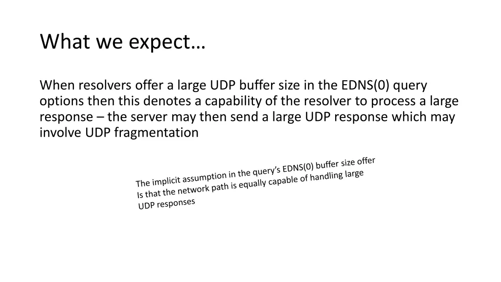 what we expect 1