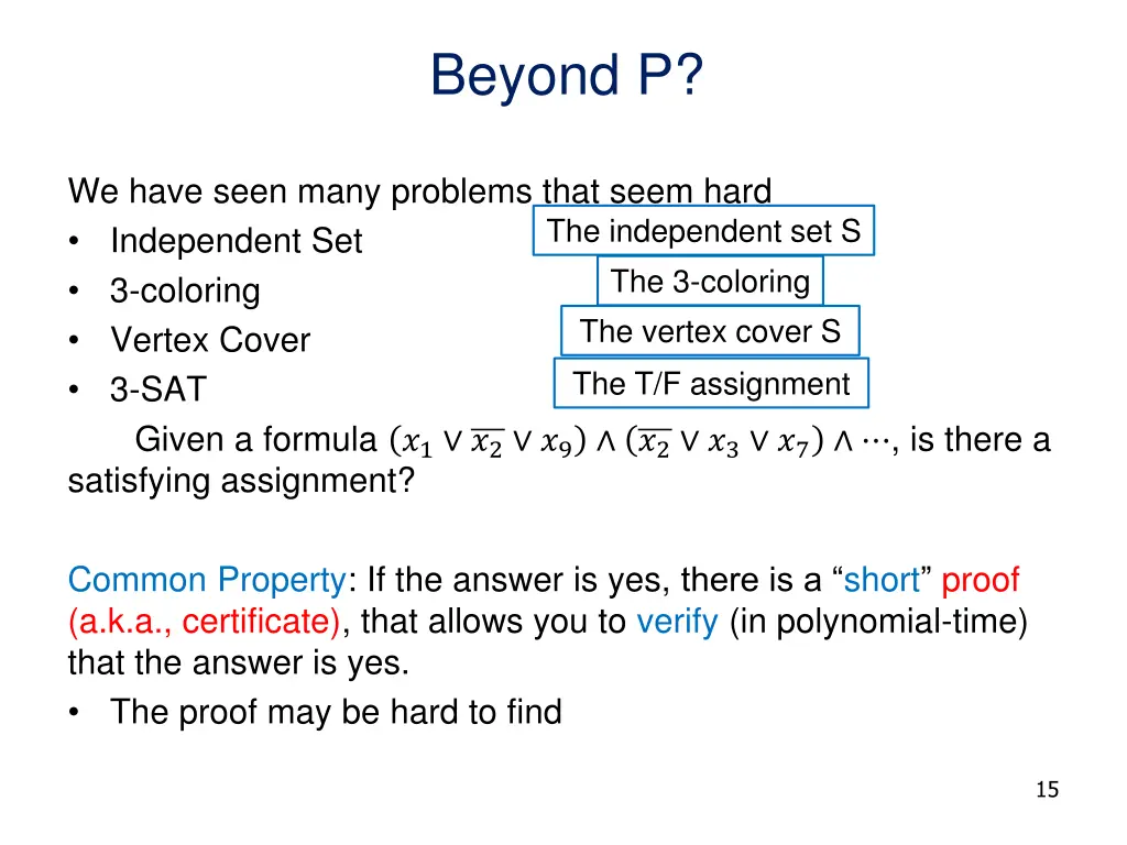 beyond p