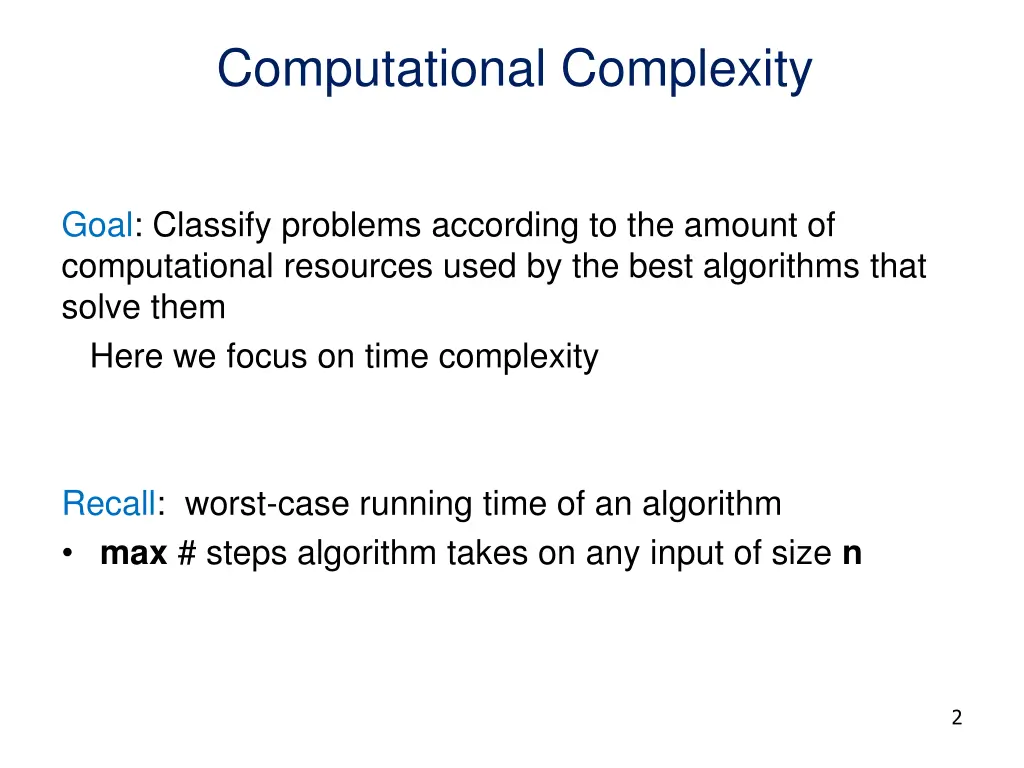 computational complexity