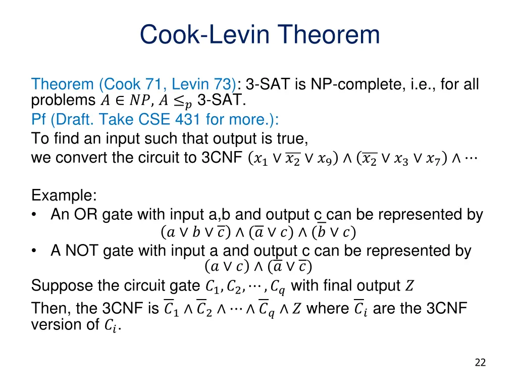 cook levin theorem 1