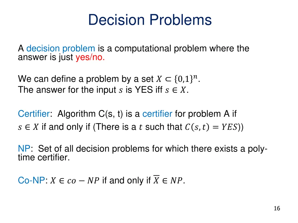 decision problems 1