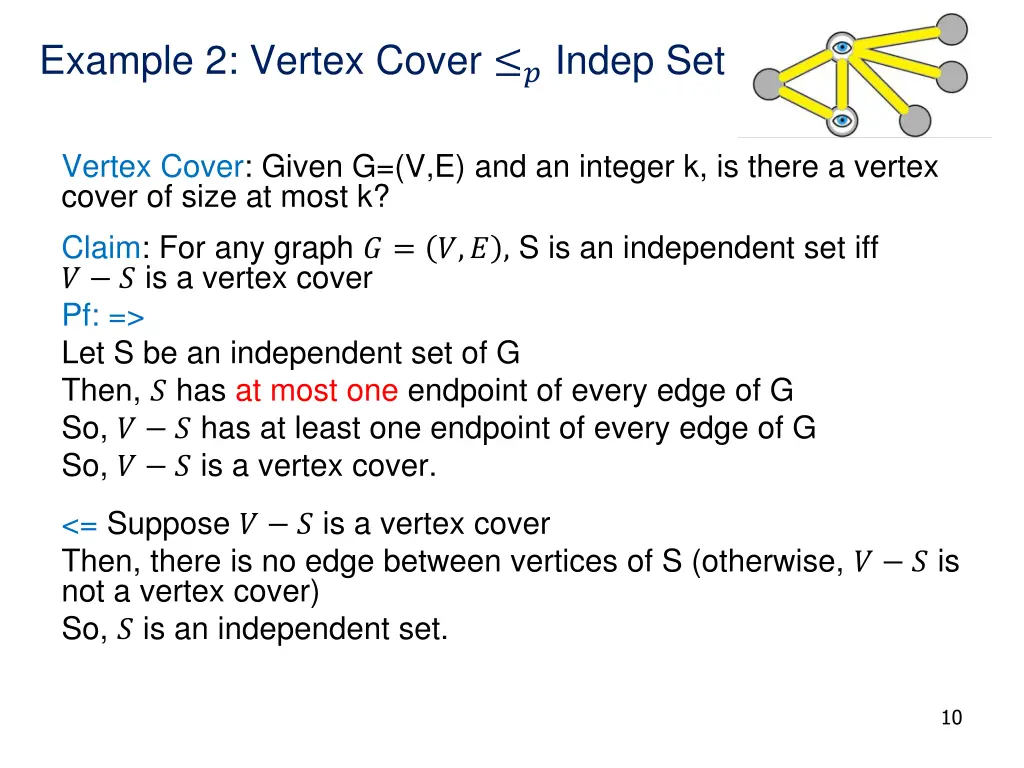 example 2 vertex cover indep set