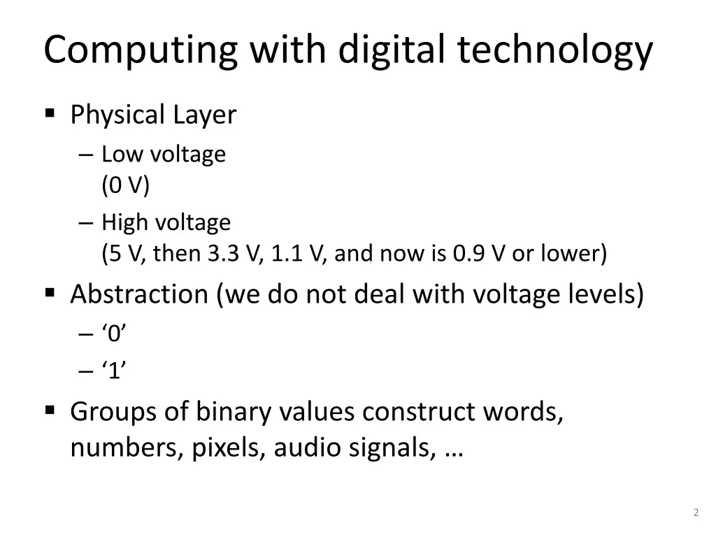 computing with digital technology