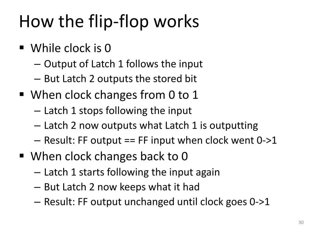 how the flip flop works