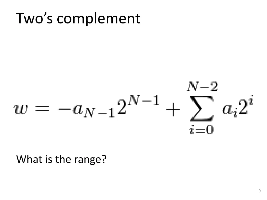 two s complement 1