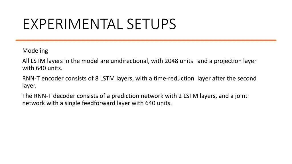experimental setups 1