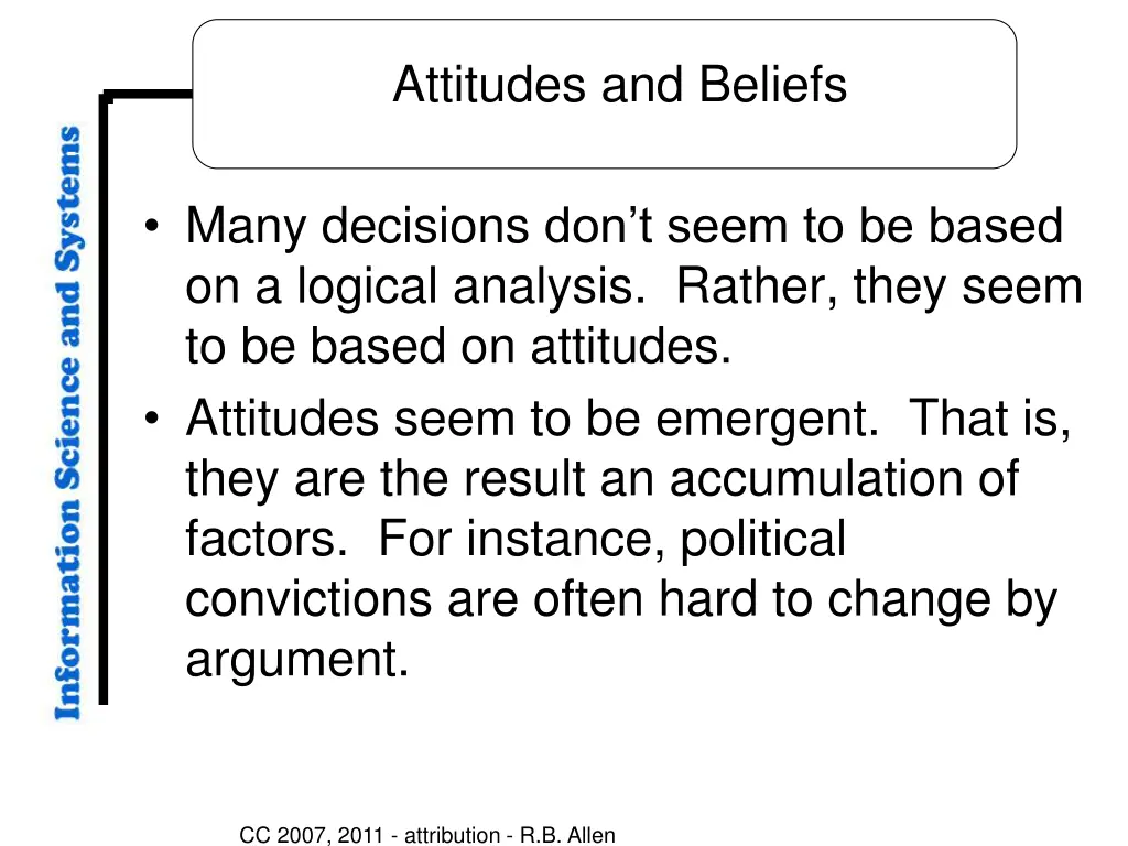 attitudes and beliefs