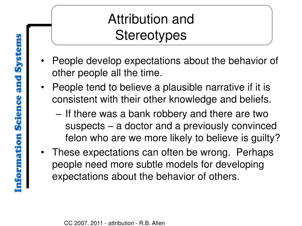 attribution and stereotypes