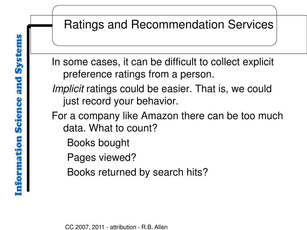 ratings and recommendation services