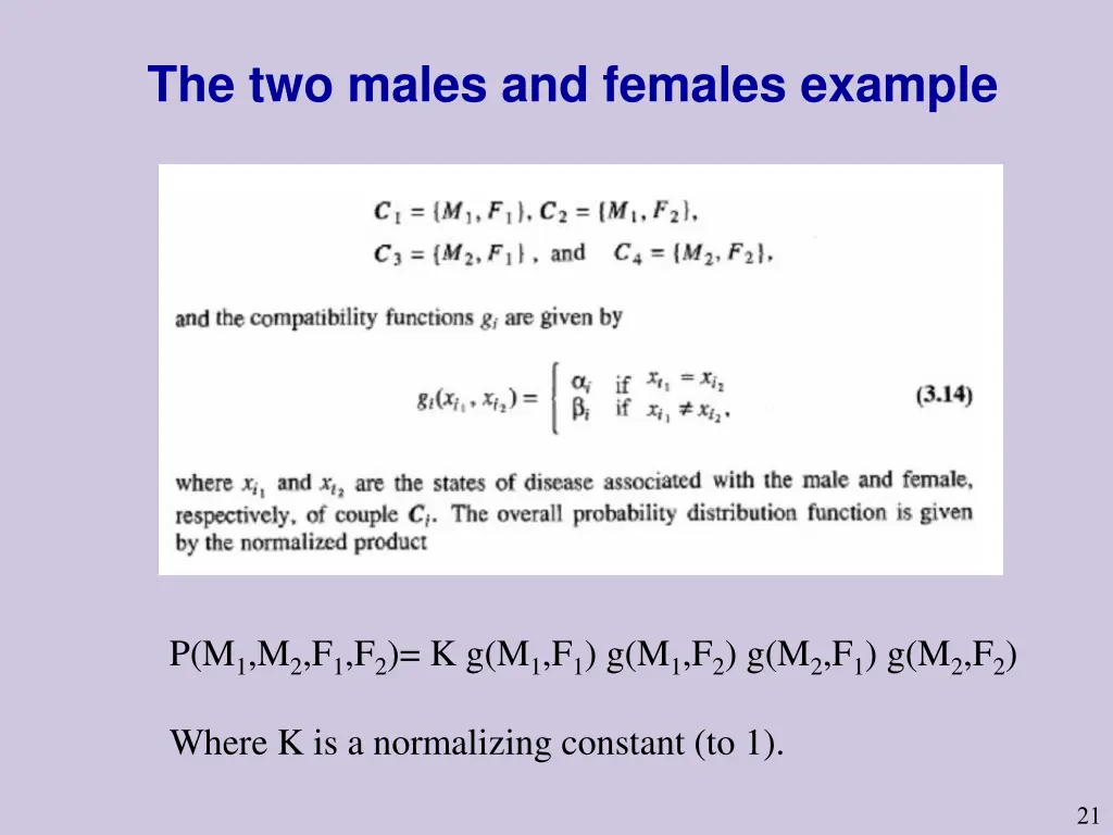 the two males and females example