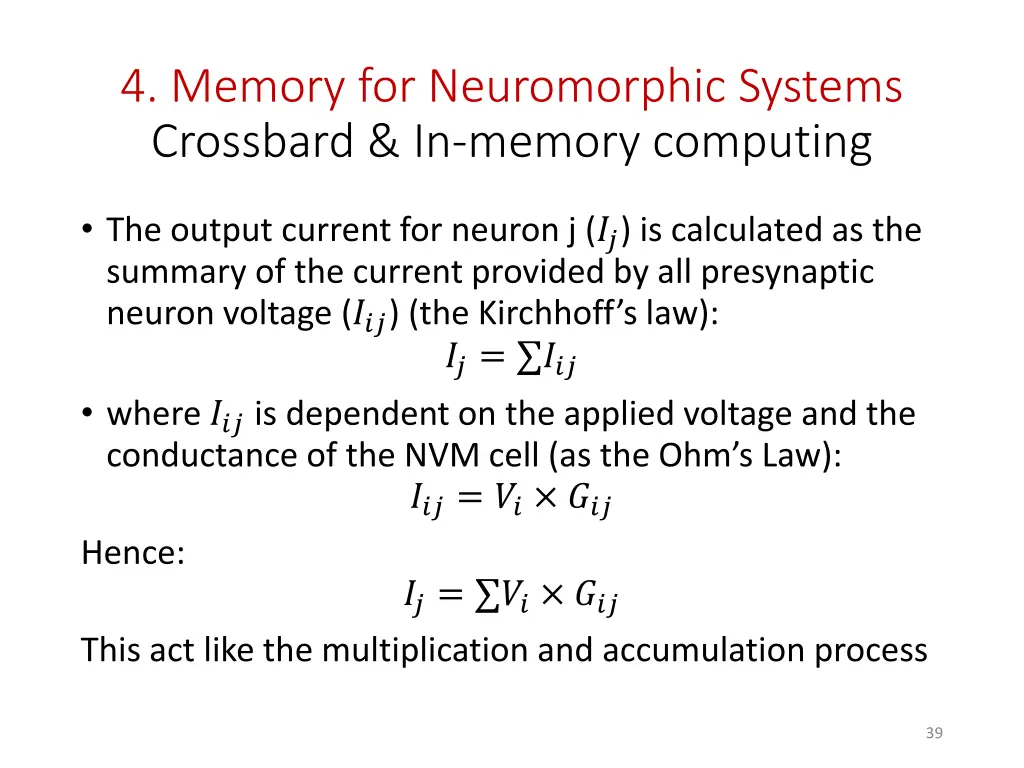 4 memory for neuromorphic systems crossbard