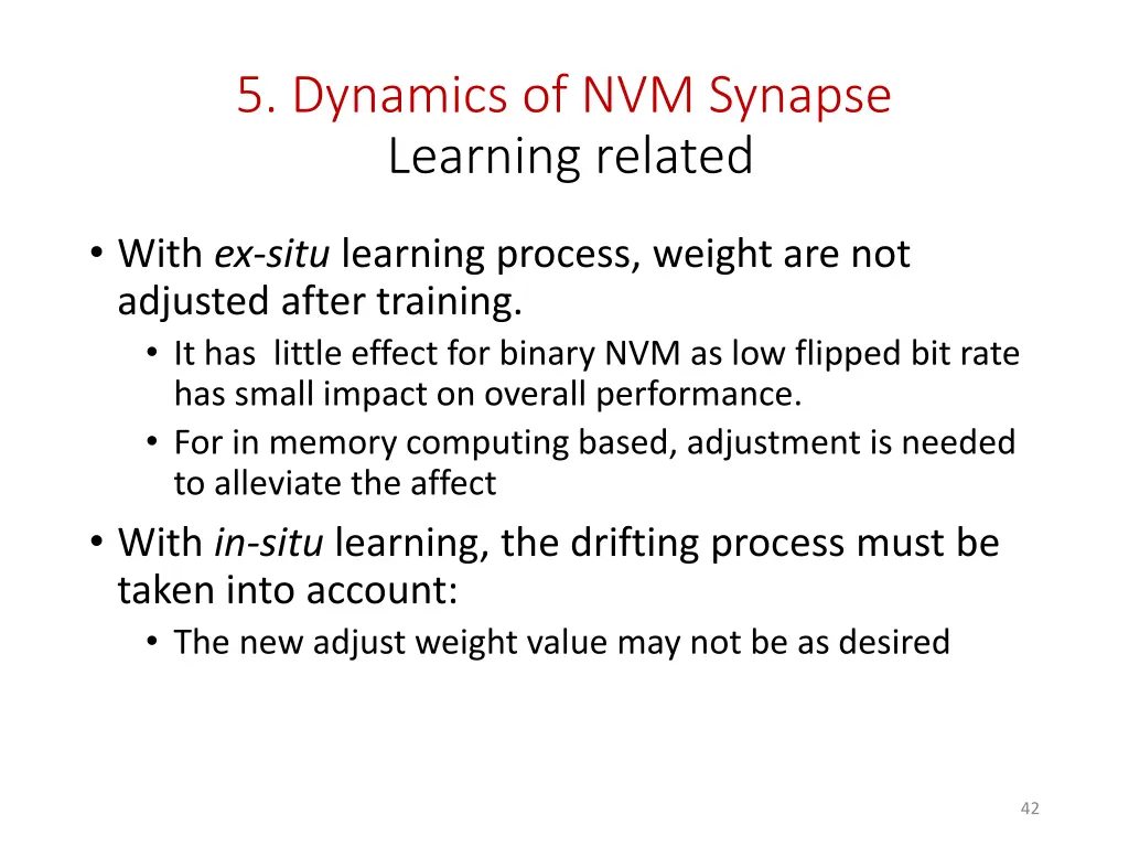 5 dynamics of nvm synapse learning related