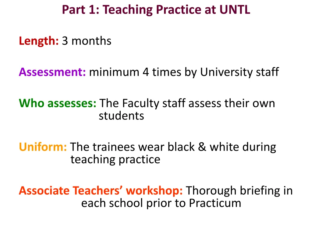 part 1 teaching practice at untl