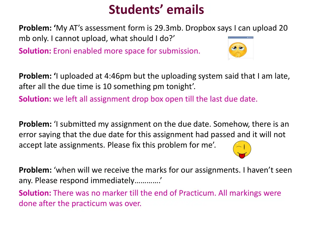 students emails