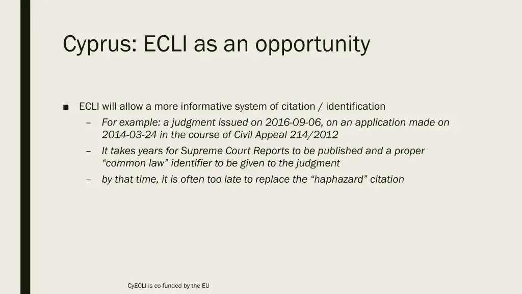 cyprus ecli as an opportunity 1