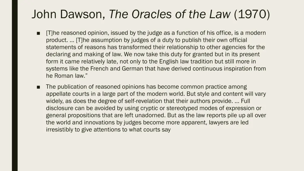 john dawson the oracles of the law 1970