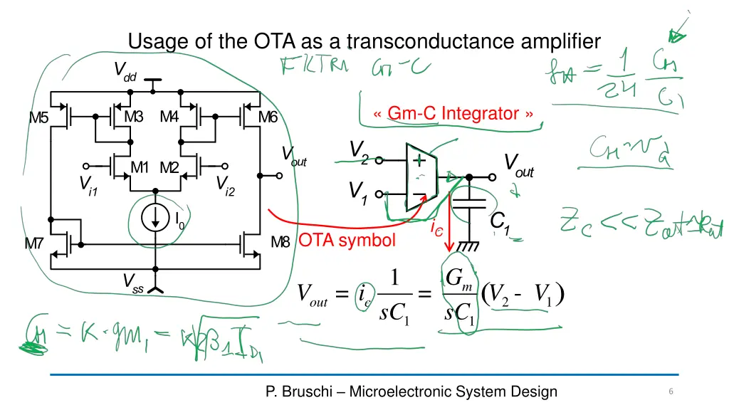 usage of the ota as a transconductance amplifier