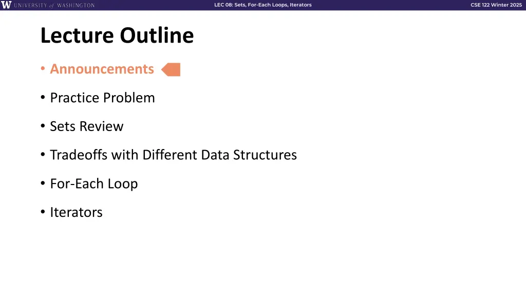 lec 08 sets for each loops iterators 1