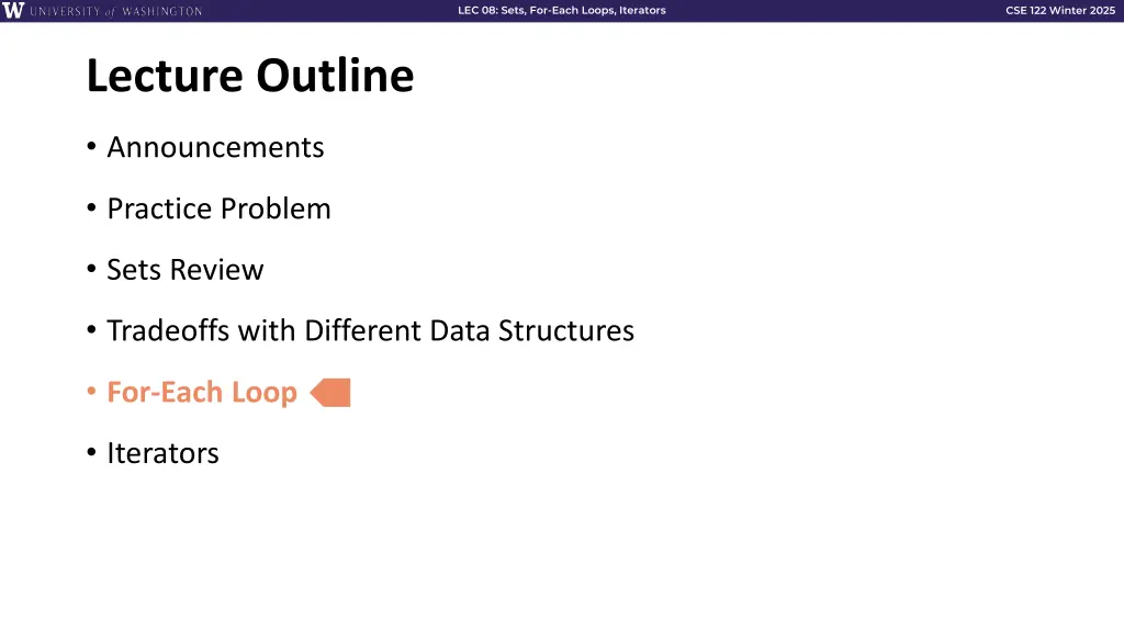 lec 08 sets for each loops iterators 11