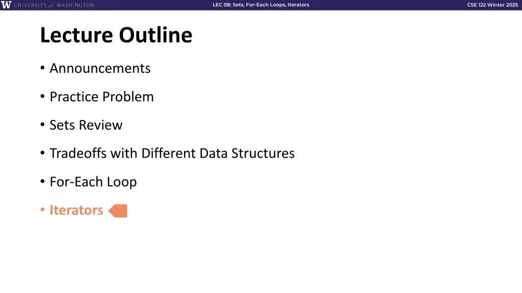 lec 08 sets for each loops iterators 15