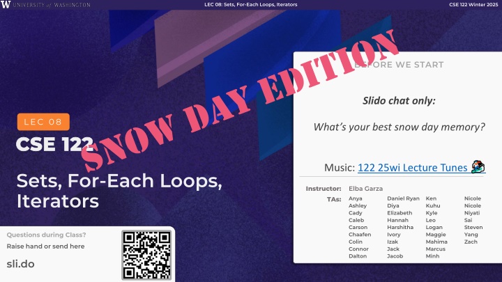 lec 08 sets for each loops iterators