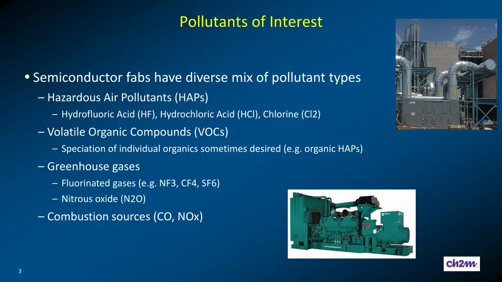 pollutants of interest