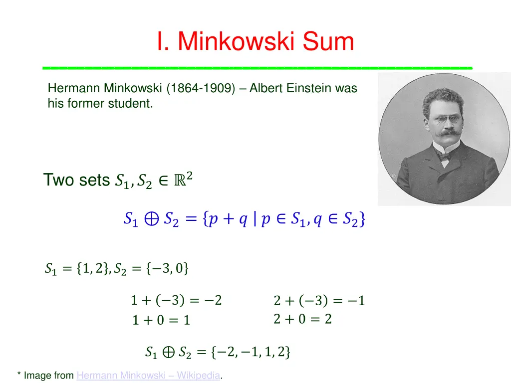 i minkowski sum