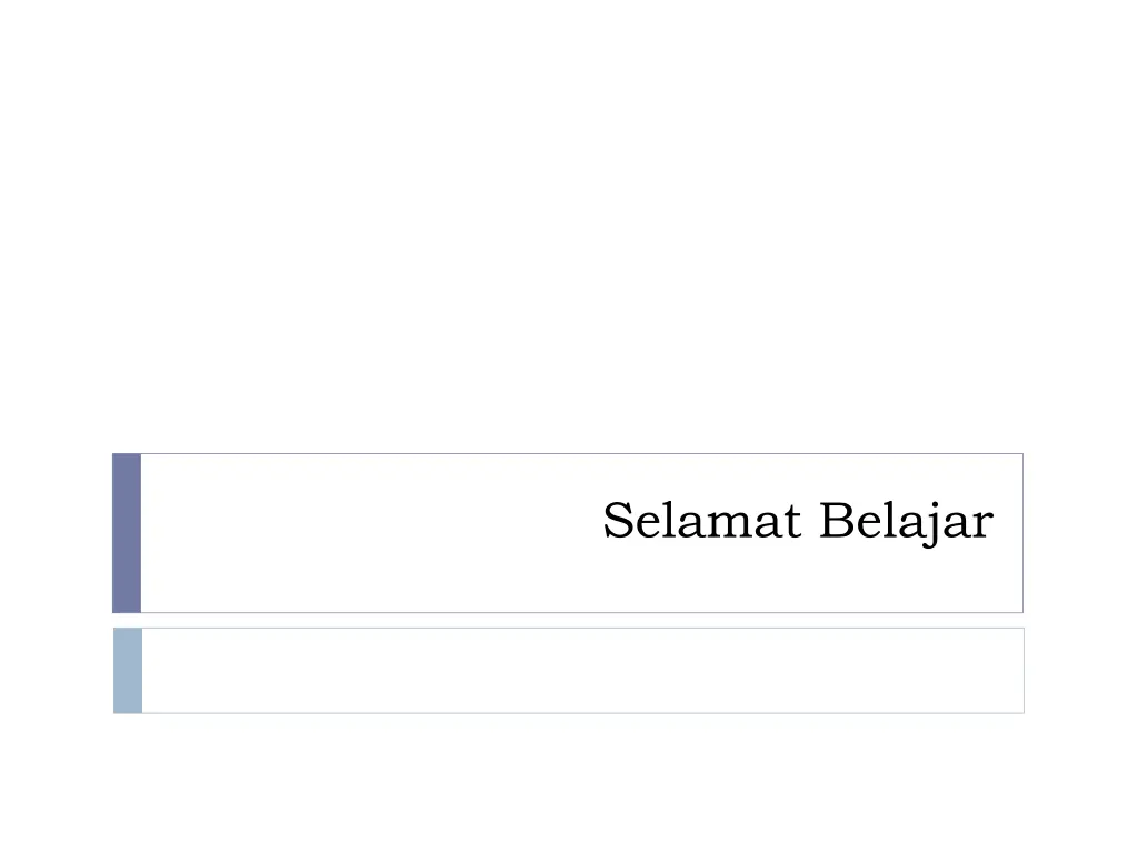 selamat belajar