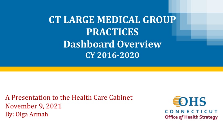 ct large medical group practices dashboard